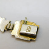 Aksel Holmsen Norwegian Sterling Silver & Enamel Panel Bracelet Antique