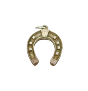 Sterling Silver Lucky Horseshoe Charm Pendant Vintage c1970s