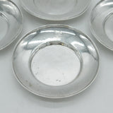 Asprey & Co. Edwardian Sterling Silver Set of Glass Coasters Antique London