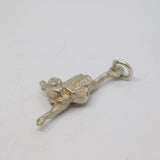 Sterling Silver Ballerina Dancer Charm Pendant Vintage c1970