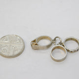 Sterling Silver Wedding & Engagement Ring Charm Pendant Vintage c1970
