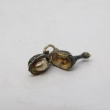Sterling Silver Opening Golden Goose Charm Pendant Vintage c1970s