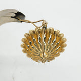 19th Century French .950 Silver Gilt Floral Tea Strainer Antique c1880s