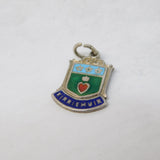 Sterling Silver Enamel Kirriemuir Shield Charm Pendant Vintage c1970