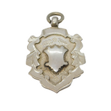 Sterling Silver Watch Chain Fob Medal Antique 1939 Chester Art Deco