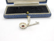 Sterling Silver Coal in the Saucepan Opening Charm Pendant Vintage c1970