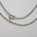 Sterling Silver Cable Link Chain Necklace Vintage c1970s 18" Length