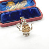 Sterling Silver & Citrine Paste Water Jug Charm Vintage c1970