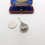 Sterling Silver Abstract Drop Charm Pendant Vintage c1970