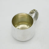 House of Lawrian Sterling Silver Floral Christening Mug Vintage 1979 London