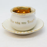 19th Century Miniature China 'After You My Dear' Souvenir Teacup Antique