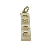 Sterling Silver Bullion Bar Ingot Charm Pendant Vintage 1978 Birmingham