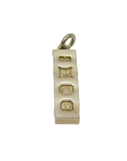 Sterling Silver Bullion Bar Ingot Charm Pendant Vintage 1978 Birmingham