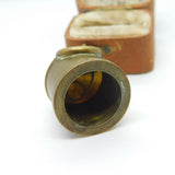 Brass Campaign Compass Fob Pendant Antique c1930 Art Deco