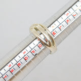 Sterling Silver Spinel Set Cross Over Band Ring Vintage c1970 Size N