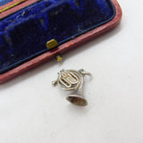 Sterling Silver French Horn Musical Charm Pendant Vintage c1970