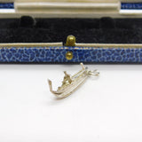 Sterling Silver Venetian Gondolier Charm Pendant Vintage c1970