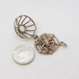 Sterling Silver Lobster Pot Charm Pendant Vintage c1970