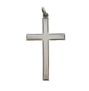Sterling Silver Cross Charm Pendant Vintage c1970s