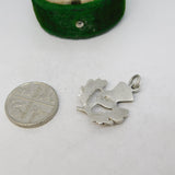 Sterling Silver Scottish Thistle Charm Pendant Vintage c1970