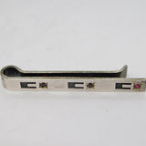 Danish N.E From Sterling Silver Garnet Set Tie Clip Vintage c1960s