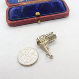 Sterling Silver Little Oriental Building Charm Pendant Vintage c1970