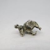 Sterling Silver Donkey Carrying Baskets Charm Pendant Vintage c1970