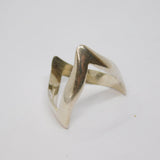 Sterling Silver Zigzag Dress Ring Vintage c1970 Size S