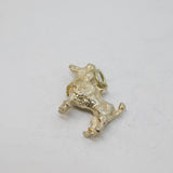 Sterling Silver Poodle Dog Charm Pendant Vintage c1970