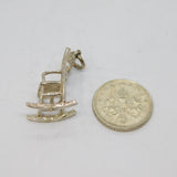 Sterling Silver Rocking Chair Charm Pendant Vintage c1970