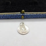 Sterling Silver St Christopher Saint of Travel Charm Pendant Vintage c1970