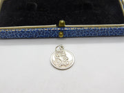 Sterling Silver St Christopher Saint of Travel Charm Pendant Vintage c1970