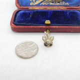 Sterling Silver Crown Charm Pendant Vintage c1970