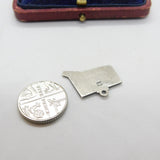 Sterling Silver State of Connecticut USA Charm Pendant Vintage c1970