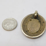 Sterling Silver Gilt Enamel Egyptian Revival Charm Pendant Vintage c1970s