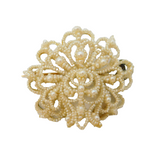 George III 14ct Gold & Woven Seed Pearl Floral Dress Brooch Antique c1800s