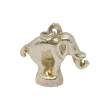 Sterling Silver Circus Elephant Charm Pendant Vintage c1970
