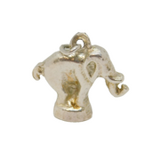 Sterling Silver Circus Elephant Charm Pendant Vintage c1970