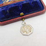 Sterling Silver St Christopher Travel Charm Pendant Vintage c1970