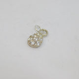 Sterling Silver CZ Set Delicate Drop Charm Pendant Vintage c1990