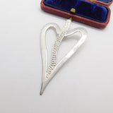 Monili Sterling Silver Large Heart Form Pendant Vintage c2000
