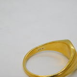 Sterling Silver Gilt Ancient Greek Style Signet Ring Vintage c1970s
