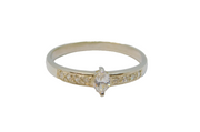 Sterling Silver 9 Stone Spinel Set Engagement Ring Vintage c1970 Size P