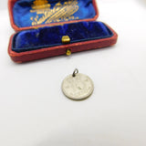 Sterling Silver 10 Cent Coin Charm Pendant Vintage c1970