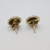 Pair of Sterling Silver Marcasite Domed Round Deco Stud Earrings Antique c1930's