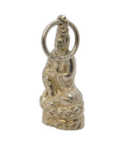 Sterling Silver Religious Buddha Charm Pendant Vintage c1970s