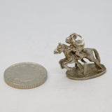 Sterling Silver Showjumping Horse Charm Pendant Vintage c1970s
