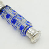 19th Century Sterling Silver Topped Double-Ended Scent Bottle Antique c1880s