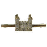 Gold on Sterling Silver Castle Form Brooch Pin Vintage 1996 Birmingham