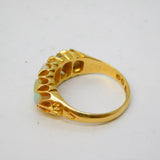 Edwardian 18ct Yellow Gold Graduated Opal Five-Stone Ring Antique Chester